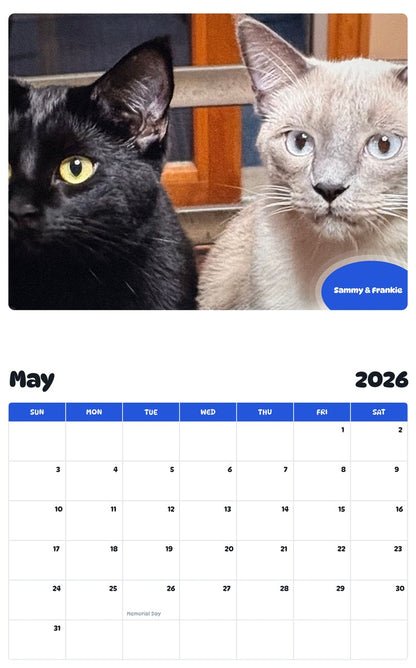 2026 - 2027 Sammy & Frankie - Pawidols Pet Calendar