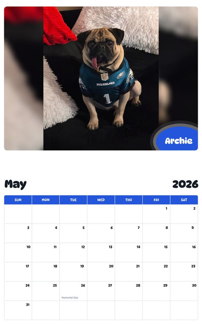 2026 - 2027 Archie - Pawidols Pet Calendar