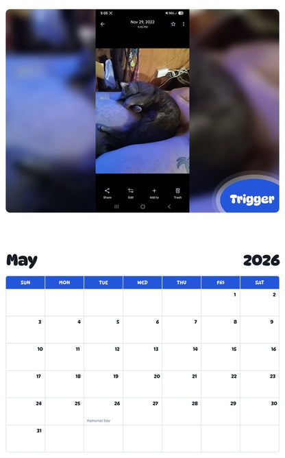 2026 - 2027 Trigger - Pawidols Pet Calendar