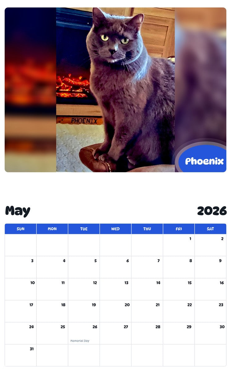 2026 - 2027 Phoenix - Pawidols Pet Calendar