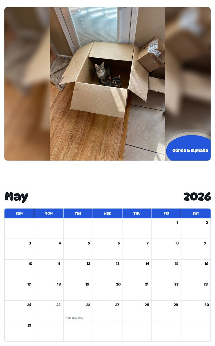 2026 - 2027 Glinda & Elphaba - Pawidols Pet Calendar