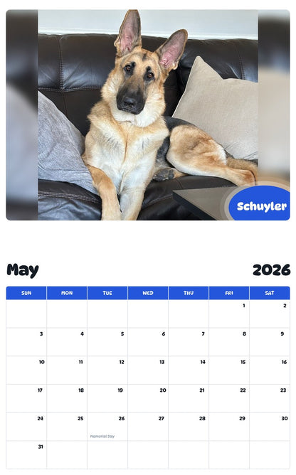 2026 - 2027 Schuyler - Pawidols Pet Calendar