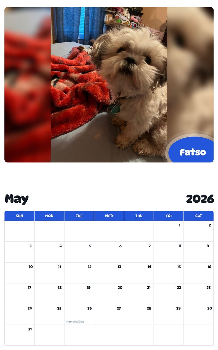 2026 - 2027 Fatso - Pawidols Pet Calendar