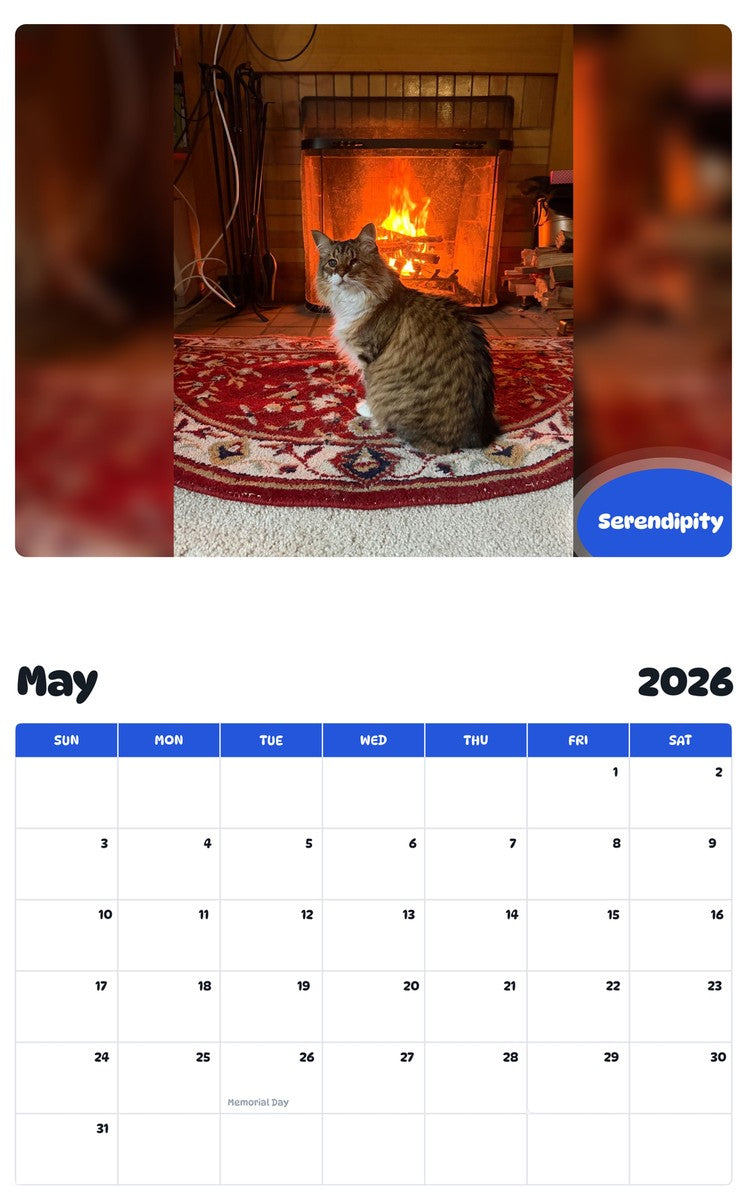 2026 - 2027 Serendipity - Pawidols Pet Calendar