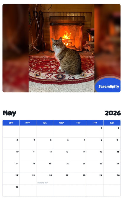2026 - 2027 Serendipity - Pawidols Pet Calendar