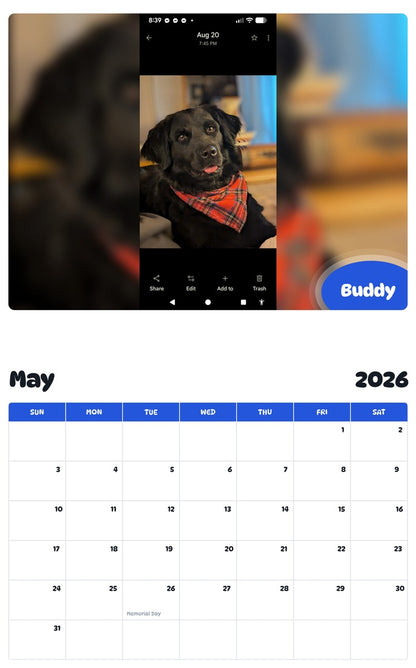 2026 - 2027 Buddy - Pawidols Pet Calendar