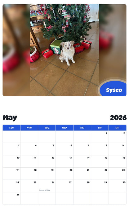 2026 - 2027 Sysco - Pawidols Pet Calendar