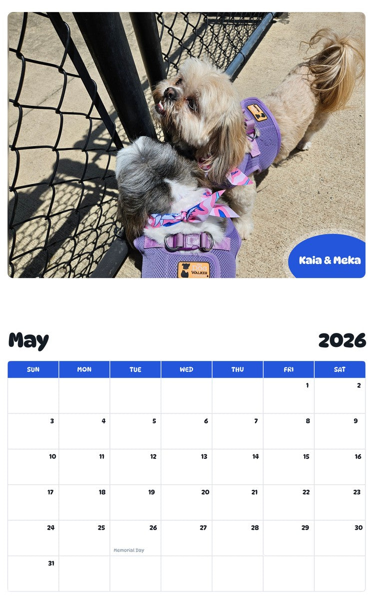 2026 - 2027 Kaia & Meka - Pawidols Pet Calendar