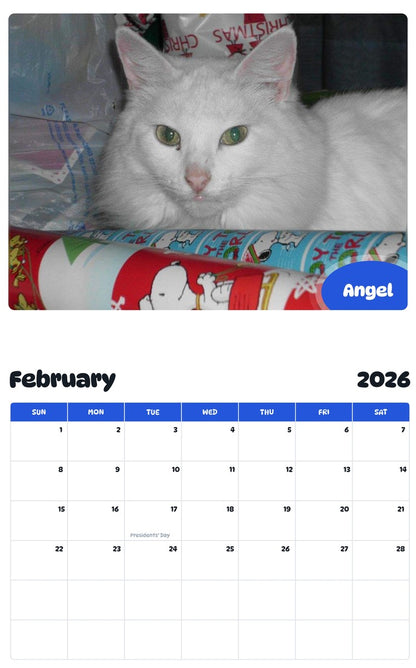 October 2025 - September 2026 Angel - Pawidols Pet Calendar
