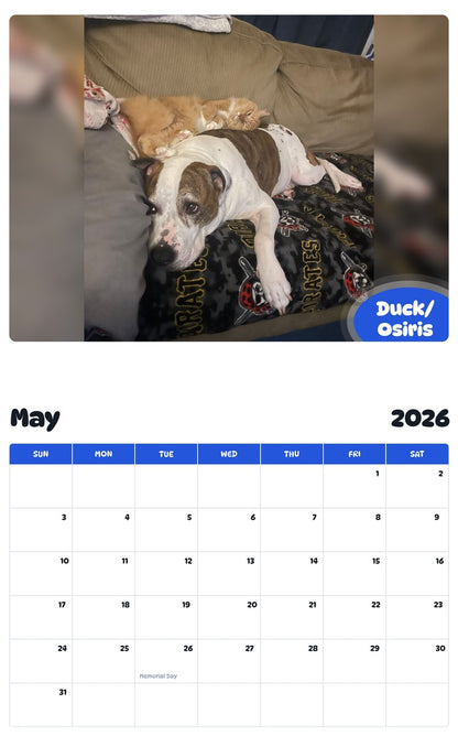 2026 - 2027 Duck/ Osiris - Pawidols Pet Calendar