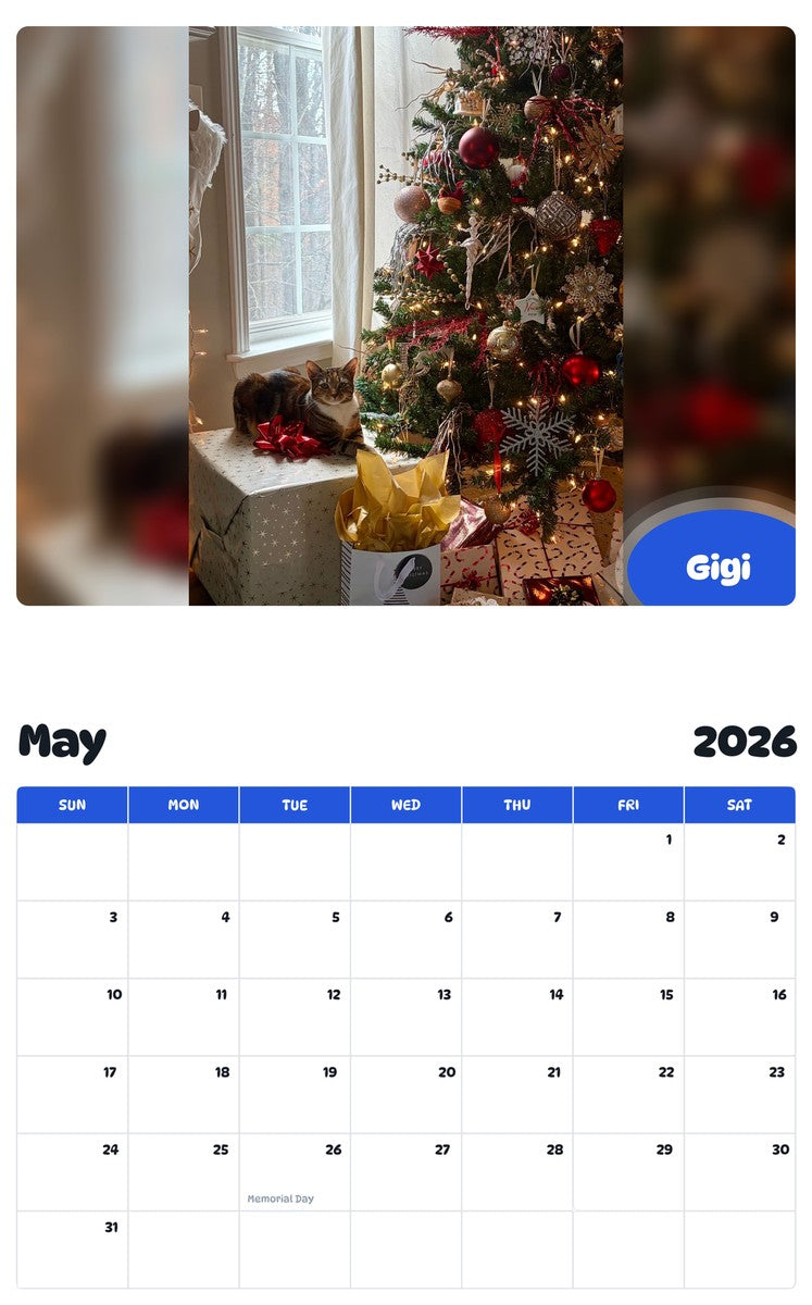 2026 - 2027 Gigi - Pawidols Pet Calendar