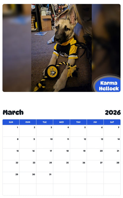 November 2025 - October 2026 Karma Hellock - Pawidols Pet Calendar