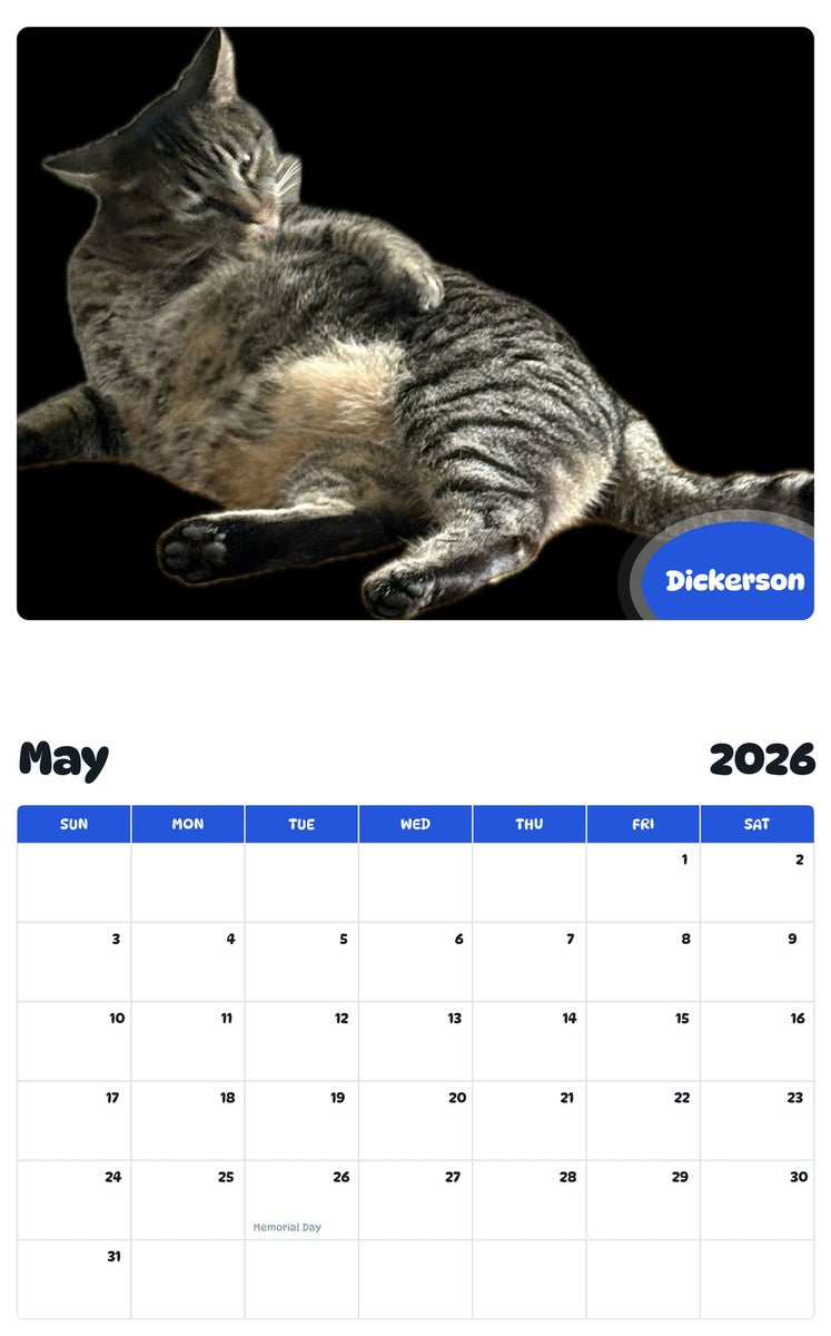 2026 - 2027 Dickerson - Pawidols Pet Calendar