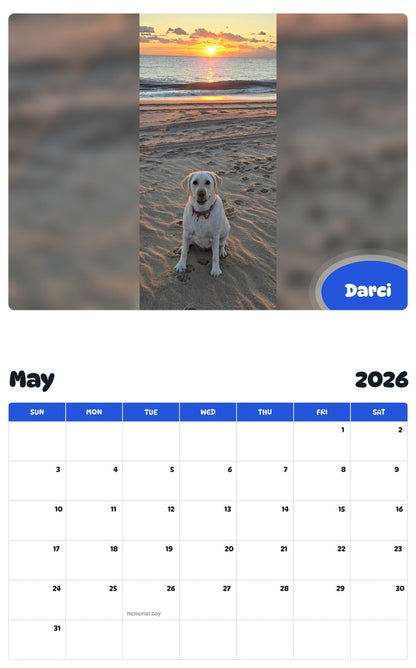 2026 - 2027 Darci - Pawidols Pet Calendar