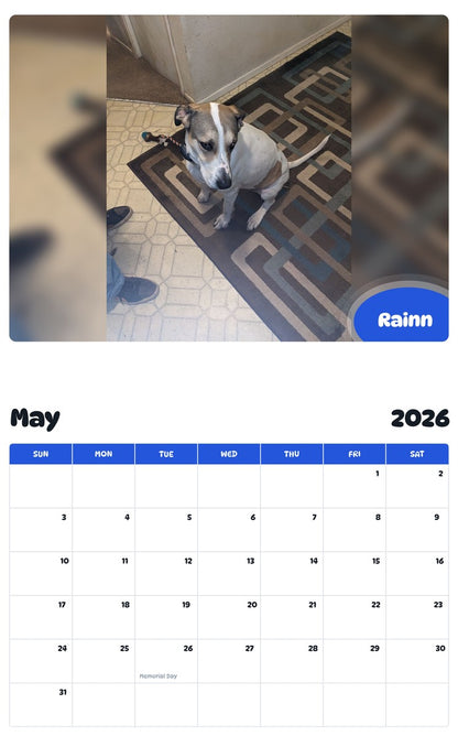 2026 - 2027 Rainn - Pawidols Pet Calendar