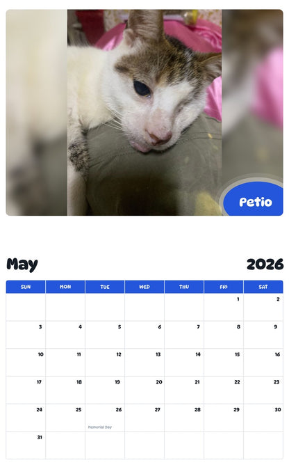 2026 - 2027 Petio - Pawidols Pet Calendar