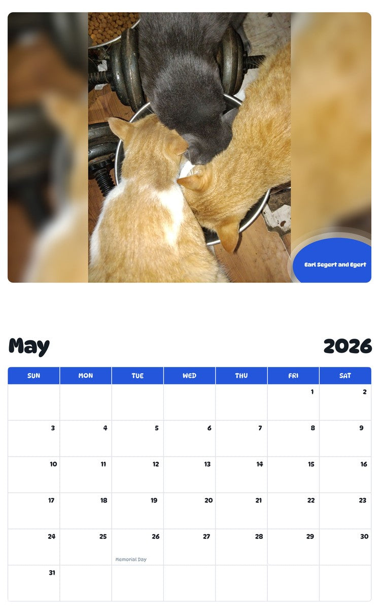 2026 - 2027 Earl Segert and Egert - Pawidols Pet Calendar
