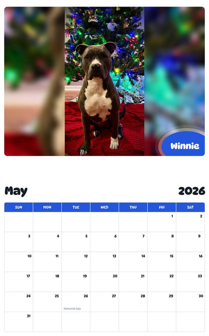 2026 - 2027 Winnie - Pawidols Pet Calendar