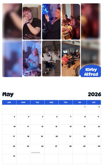 2026 - 2027 Kirby Alfred - Pawidols Pet Calendar