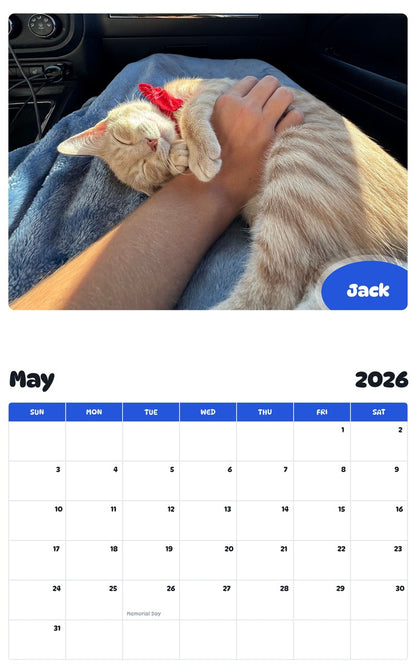 2026 - 2027 Jack - Pawidols Pet Calendar