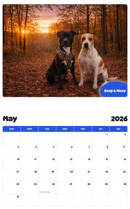 2026 - 2027 Benji & Missy - Pawidols Pet Calendar
