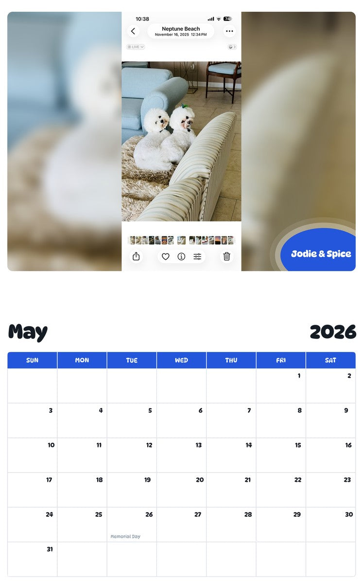 2026 - 2027 Jodie & Spice - Pawidols Pet Calendar