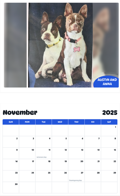 July 2025 - June 2026 Austin and Anna - Pawidols Pet Calendar
