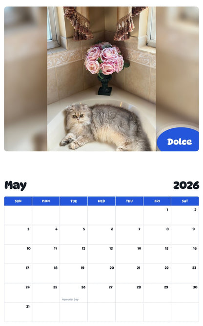 2026 - 2027 Dolce - Pawidols Pet Calendar
