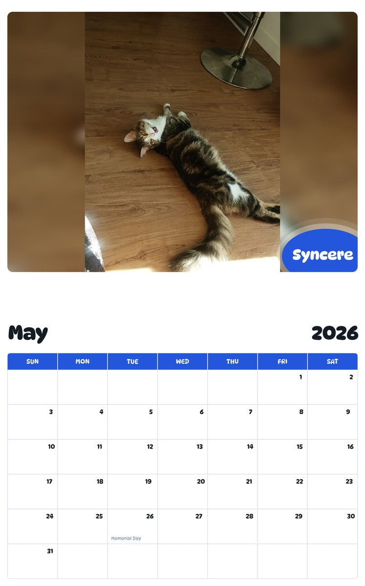 2026 - 2027 Syncere - Pawidols Pet Calendar