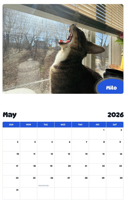 2026 - 2027 Milo - Pawidols Pet Calendar