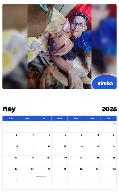 2026 - 2027 Simba - Pawidols Pet Calendar