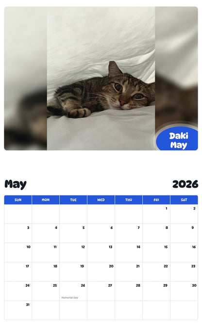 2026 - 2027 Daki May - Pawidols Pet Calendar