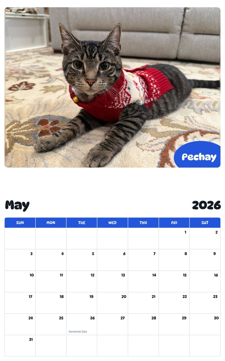 2026 - 2027 Pechay - Pawidols Pet Calendar
