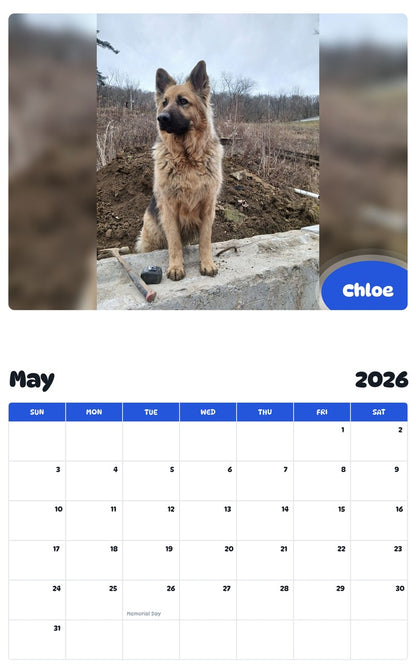 2026 - 2027 Chloe - Pawidols Pet Calendar