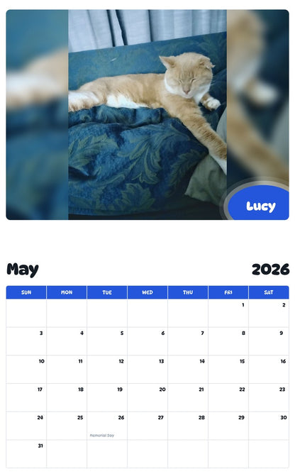 2026 - 2027 Lucy - Pawidols Pet Calendar