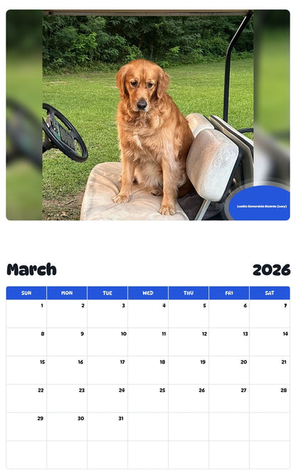 November 2025 - October 2026 Lucille Esmeralda Ricardo (Lucy) - Pawidols Pet Calendar
