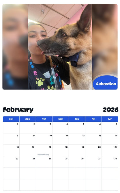 October 2025 - September 2026 Sebastian - Pawidols Pet Calendar