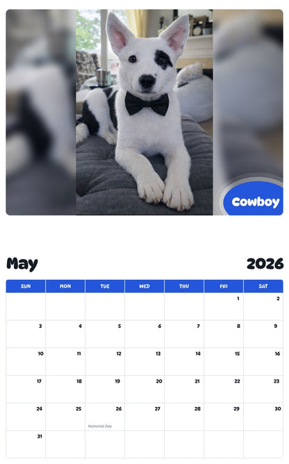 2026 - 2027 Cowboy - Pawidols Pet Calendar
