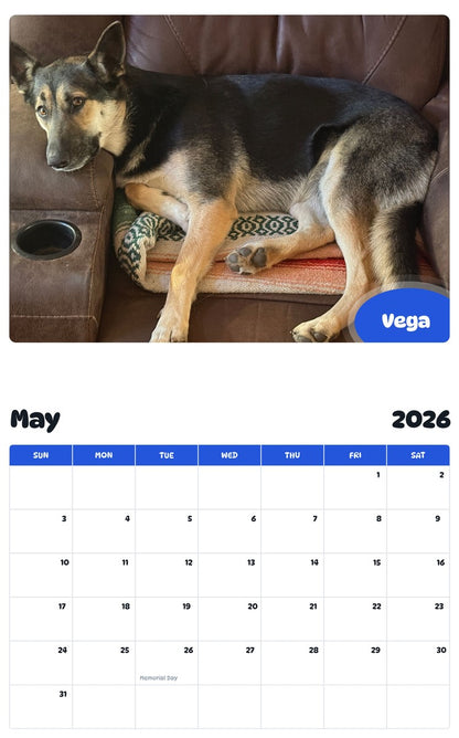 2026 - 2027 Vega - Pawidols Pet Calendar