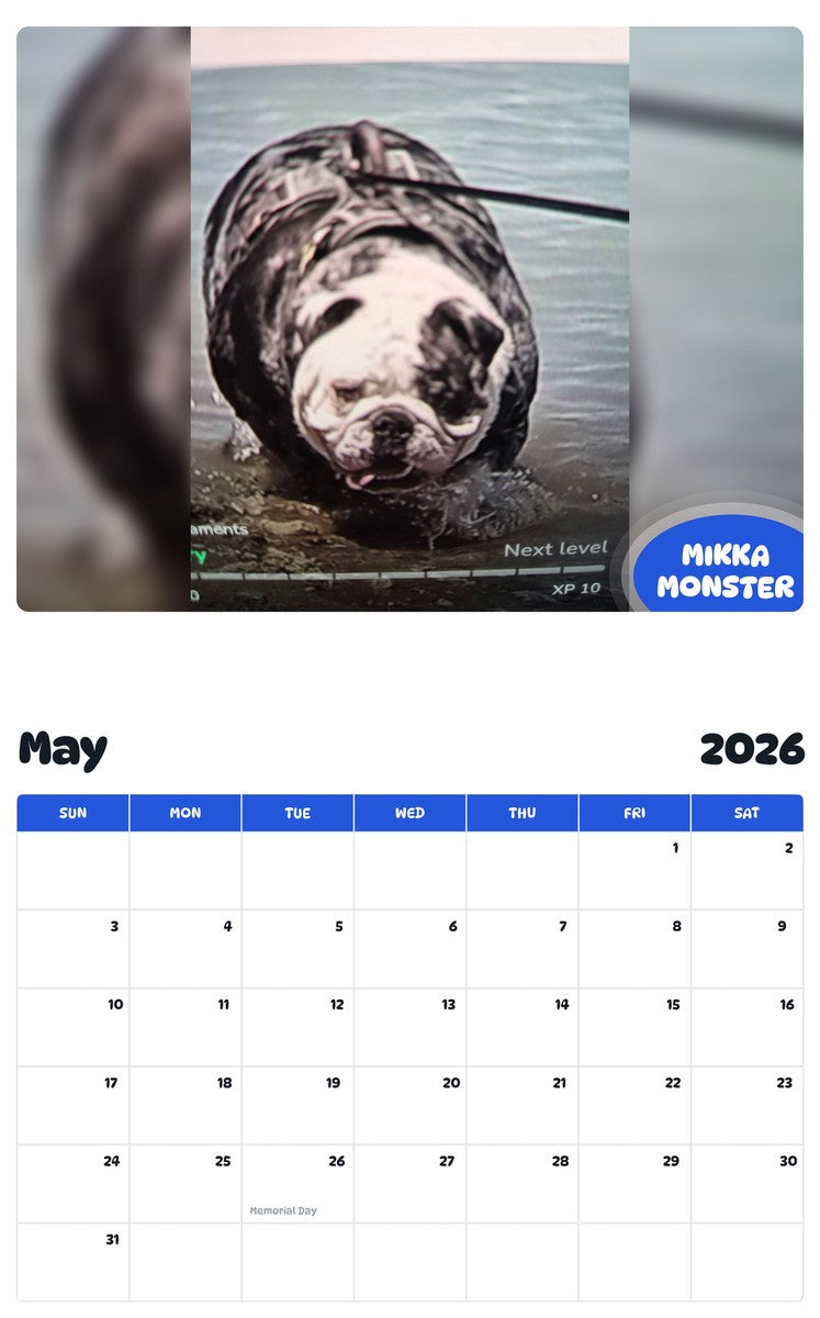 2026 - 2027 MIKKA MONSTER - Pawidols Pet Calendar