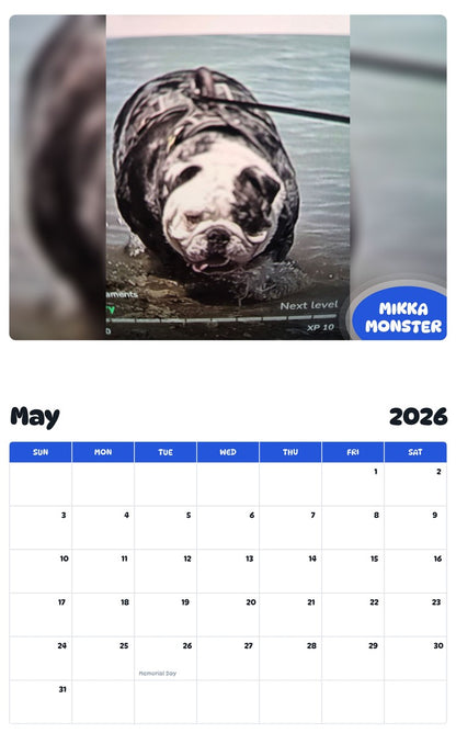 2026 - 2027 MIKKA MONSTER - Pawidols Pet Calendar