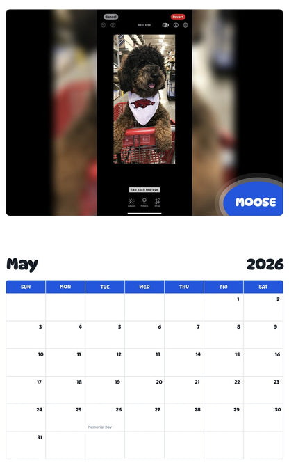 2026 - 2027 MOOSE - Pawidols Pet Calendar