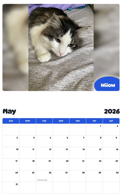 2026 - 2027 Wiiow - Pawidols Pet Calendar