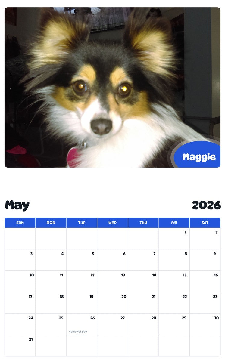 2026 - 2027 Maggie - Pawidols Pet Calendar