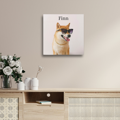 Custom Printed Pet 10"x 10" Wall Canvas