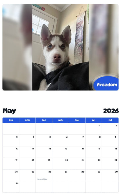 2026 - 2027 Freedom - Pawidols Pet Calendar
