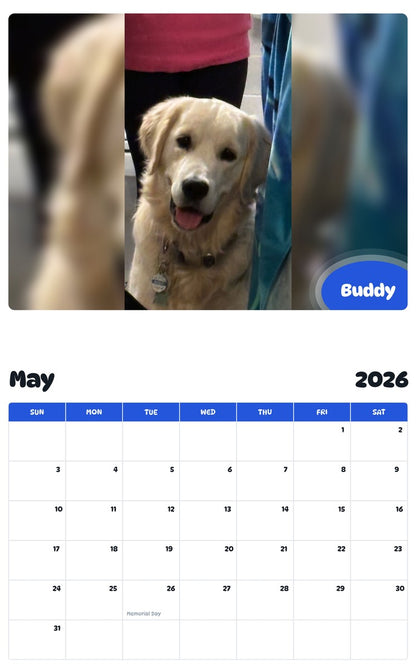 2026 - 2027 Buddy - Pawidols Pet Calendar