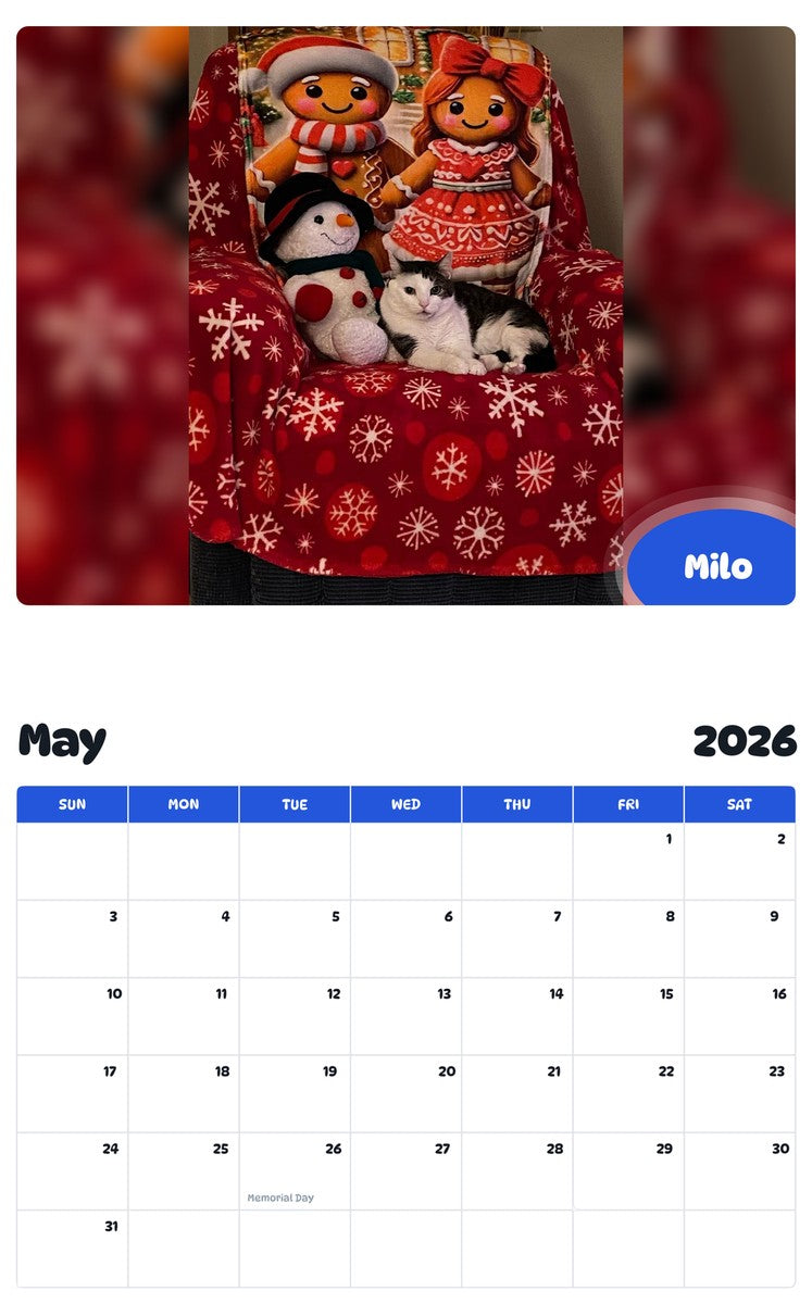 2026 - 2027 Milo - Pawidols Pet Calendar