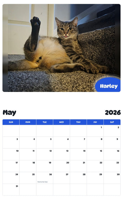 2026 - 2027 Harley - Pawidols Pet Calendar