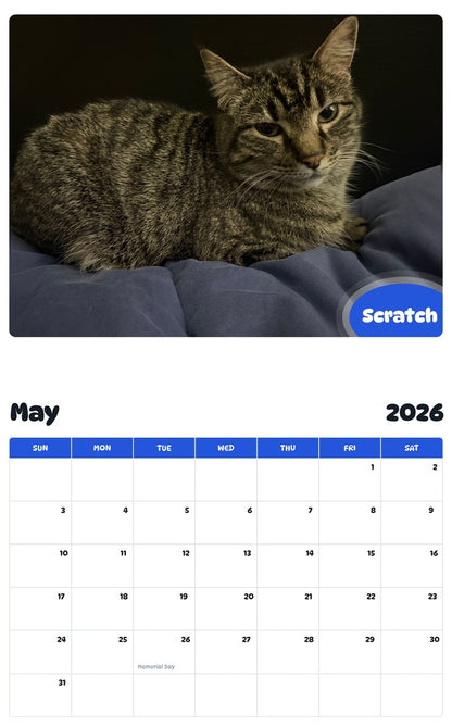 2026 - 2027 Scratch - Pawidols Pet Calendar